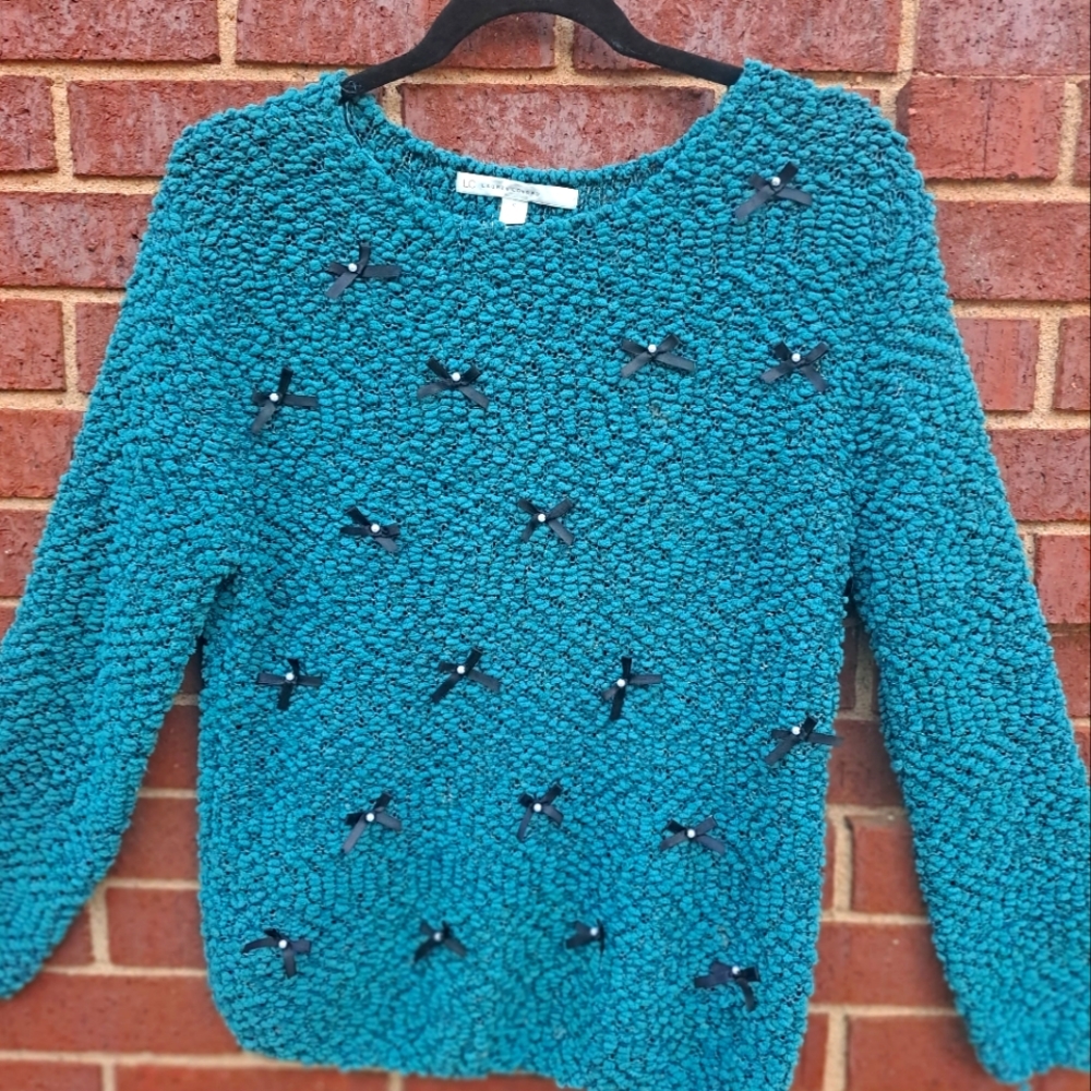 Lc Lauren Conrad Green Sweater With Bows